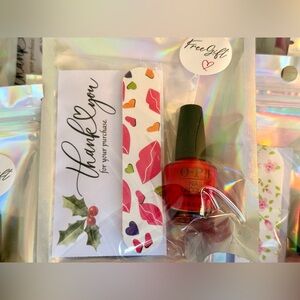 🔥1/2 PRICE!🎄10 THANK YOU gifts 🎄 OPI Nail Polish, File and Thank You Card